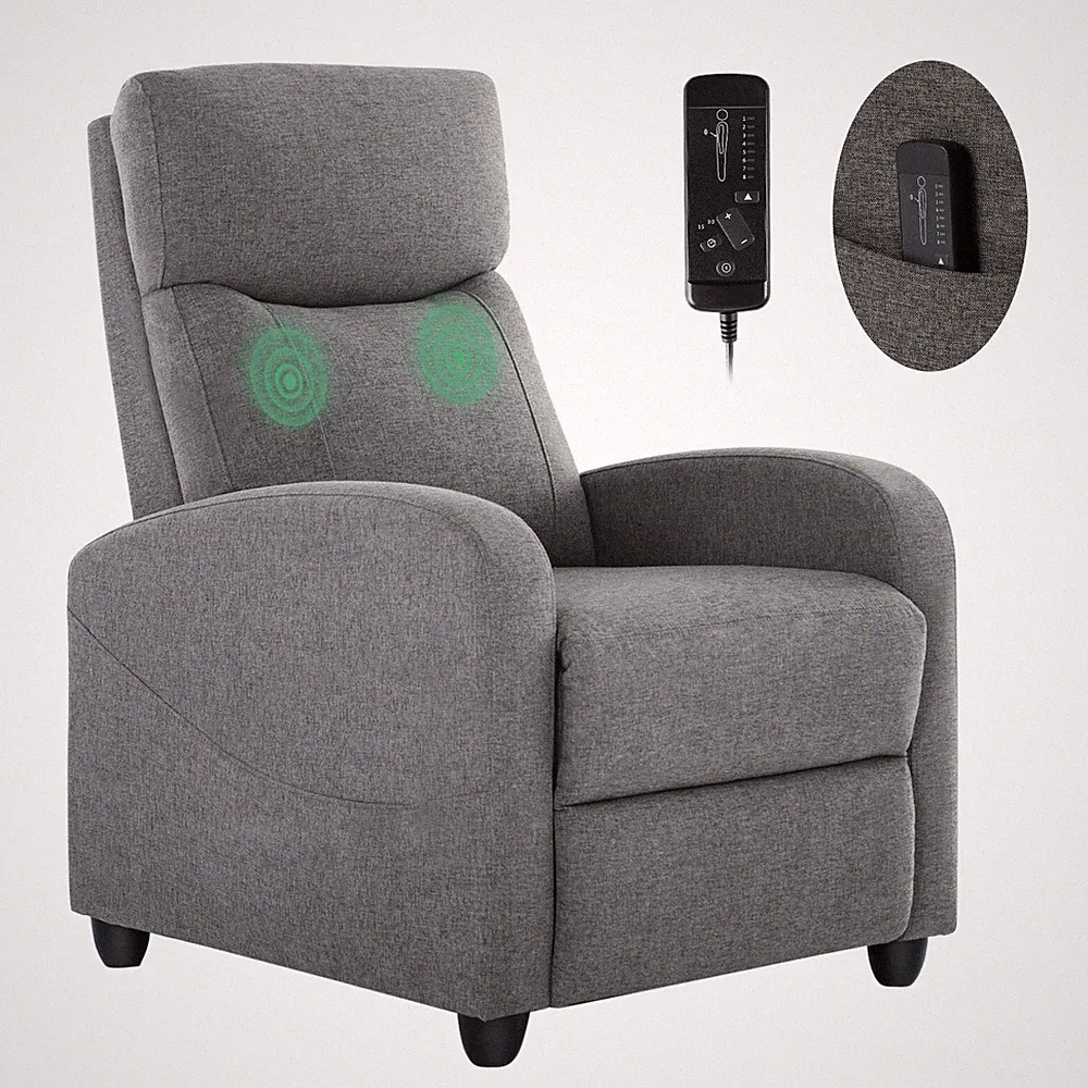 Adjustable Home Recliner Massage Reclining Comfortable Fabric Recliner Sofa